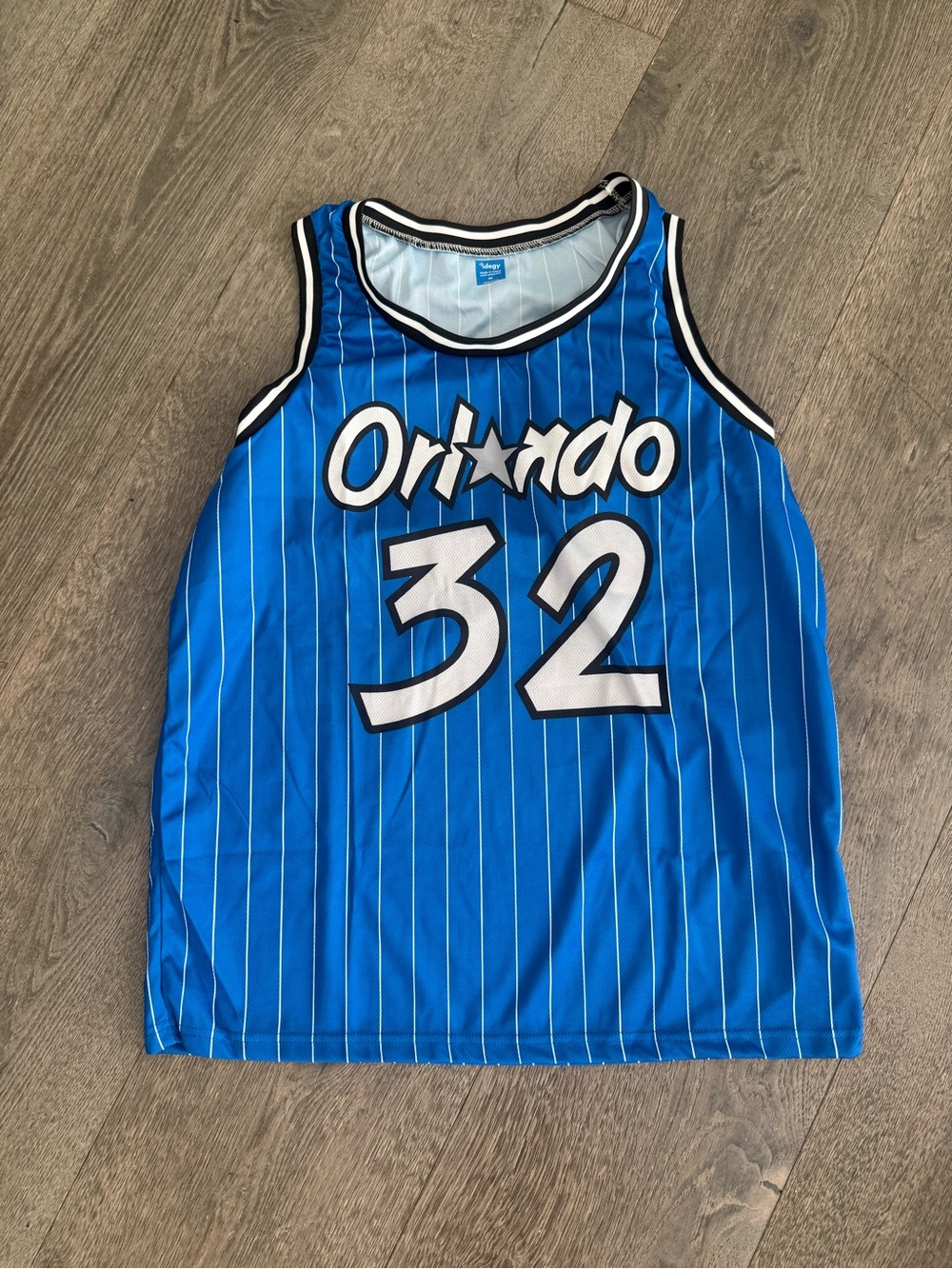 RARE Orlando Magic #32 Blue Pinstripe Basketball Jersey Shaquille O’neal!